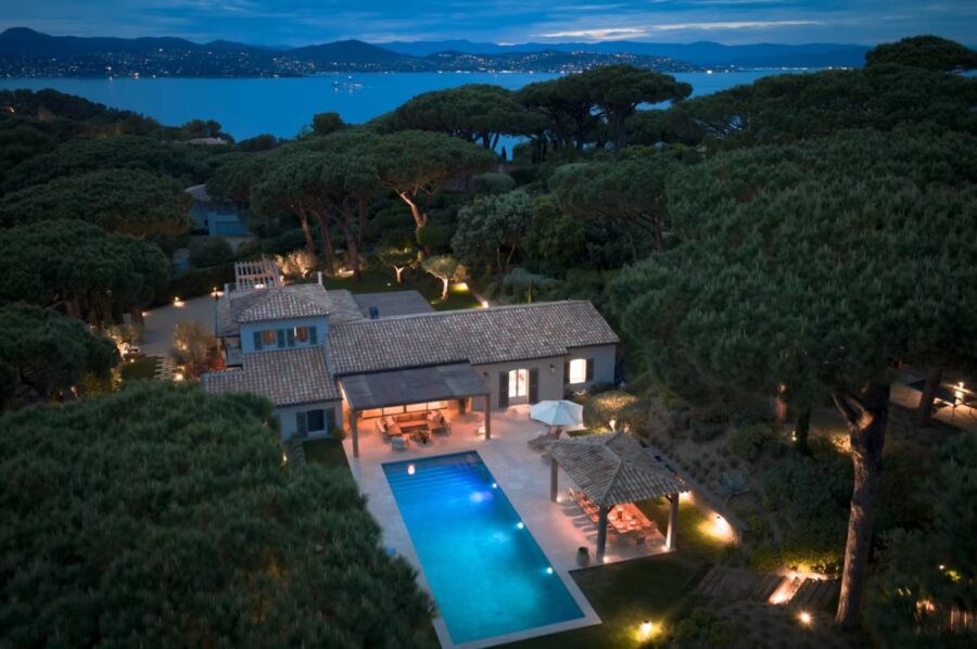 villa-aubree-exterior-night-aerial-view-sea-view-property-luxury-sttropez