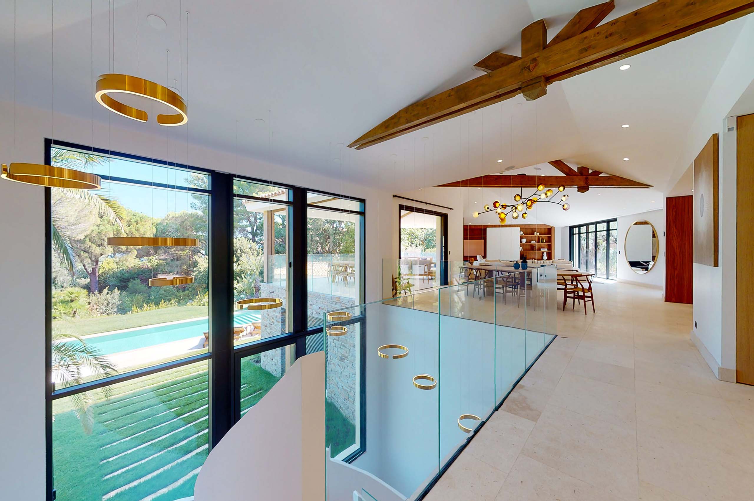 villa-sofia-hallway-staircase-poolview-modern-luxury-interior-sttropez
