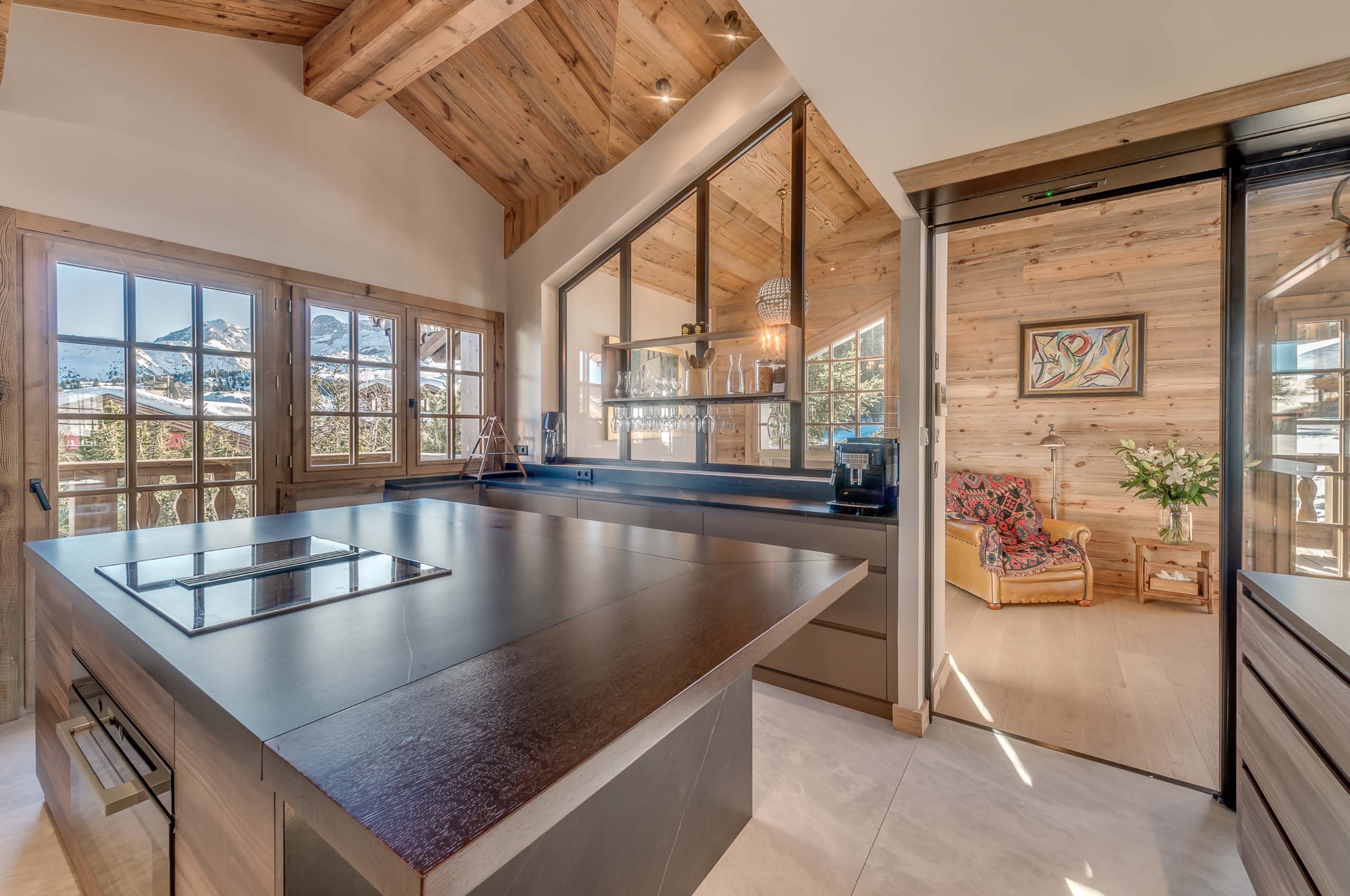 Chalet-nama-kitchen-sleek-modern-luxury-design-mountainview-courchevel1850