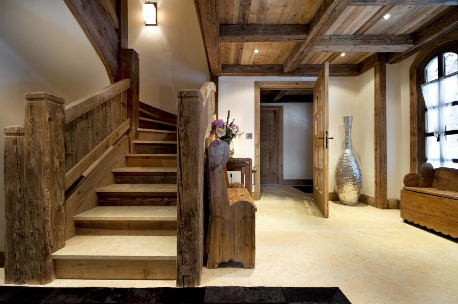 chalet-gwen-hallway-staircase-traditional-alpine-design-courchevel1850-luxury