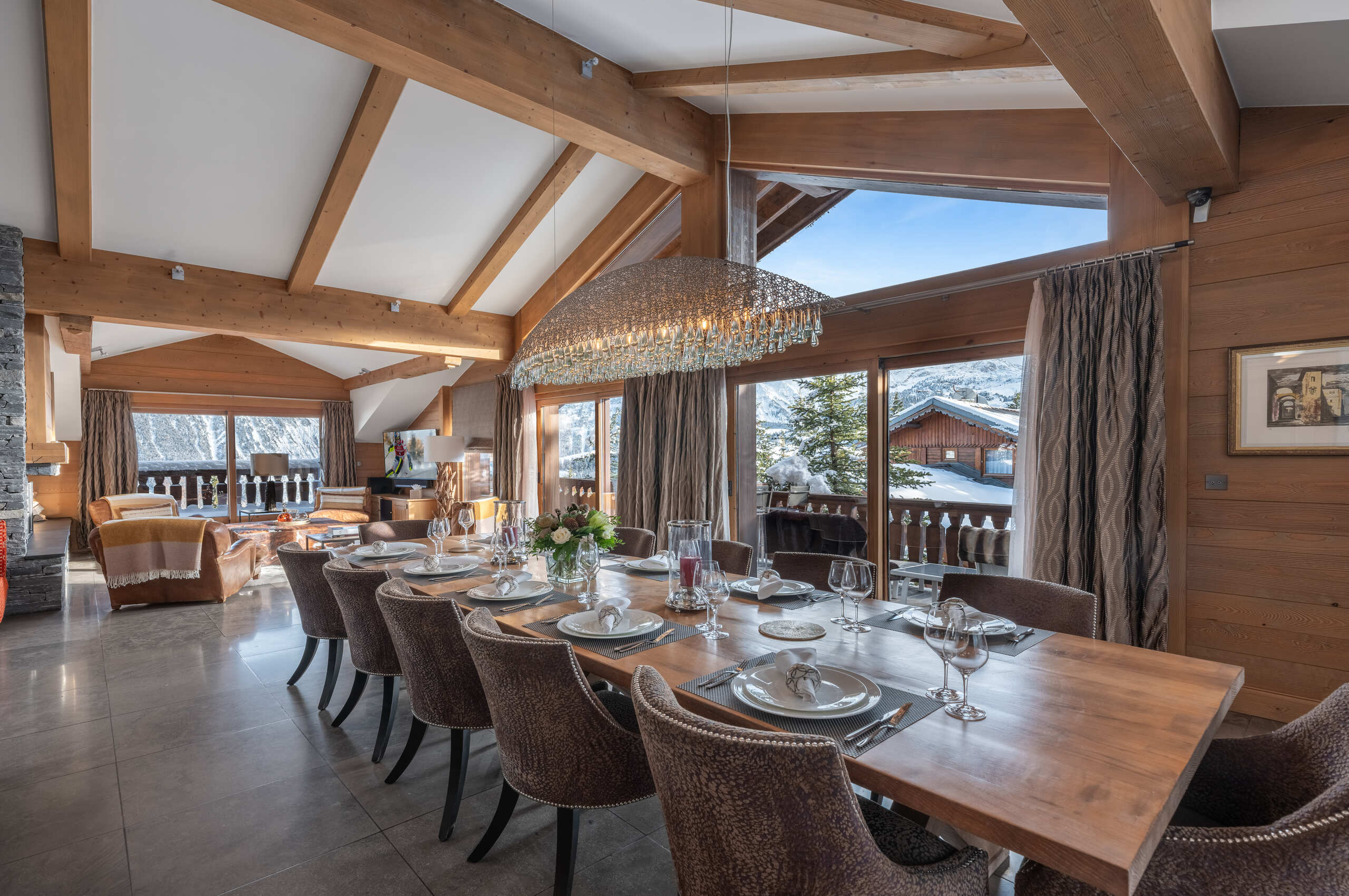 diningroom-openplan-mountainview-luxury-alpine-retreat-courchevel1850-chalet-blanche