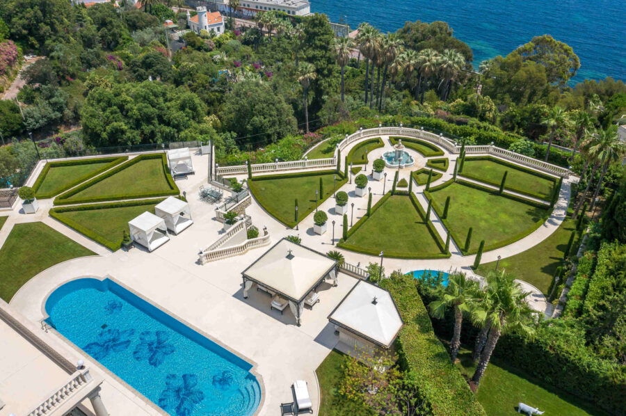 villa-celeste-exterior-aerial-landscapedgarden-pool-luxury-cannes