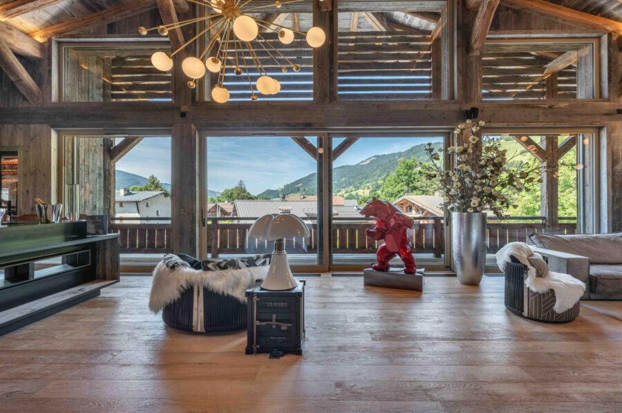 chalet-leia-living-area-unqiue-artwork-bespoke-design-modern-furnishings-luxury-rental-property-megeve