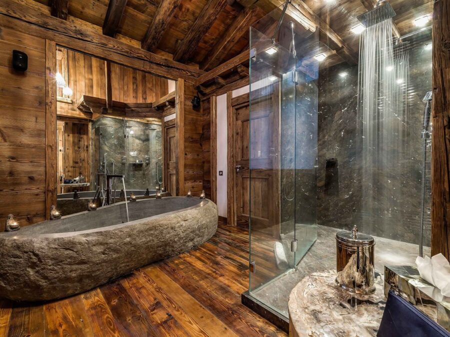chalet-margot-bathroom-stone-bathtub-italian-shower-luxury-alpine-interior-vald'isere