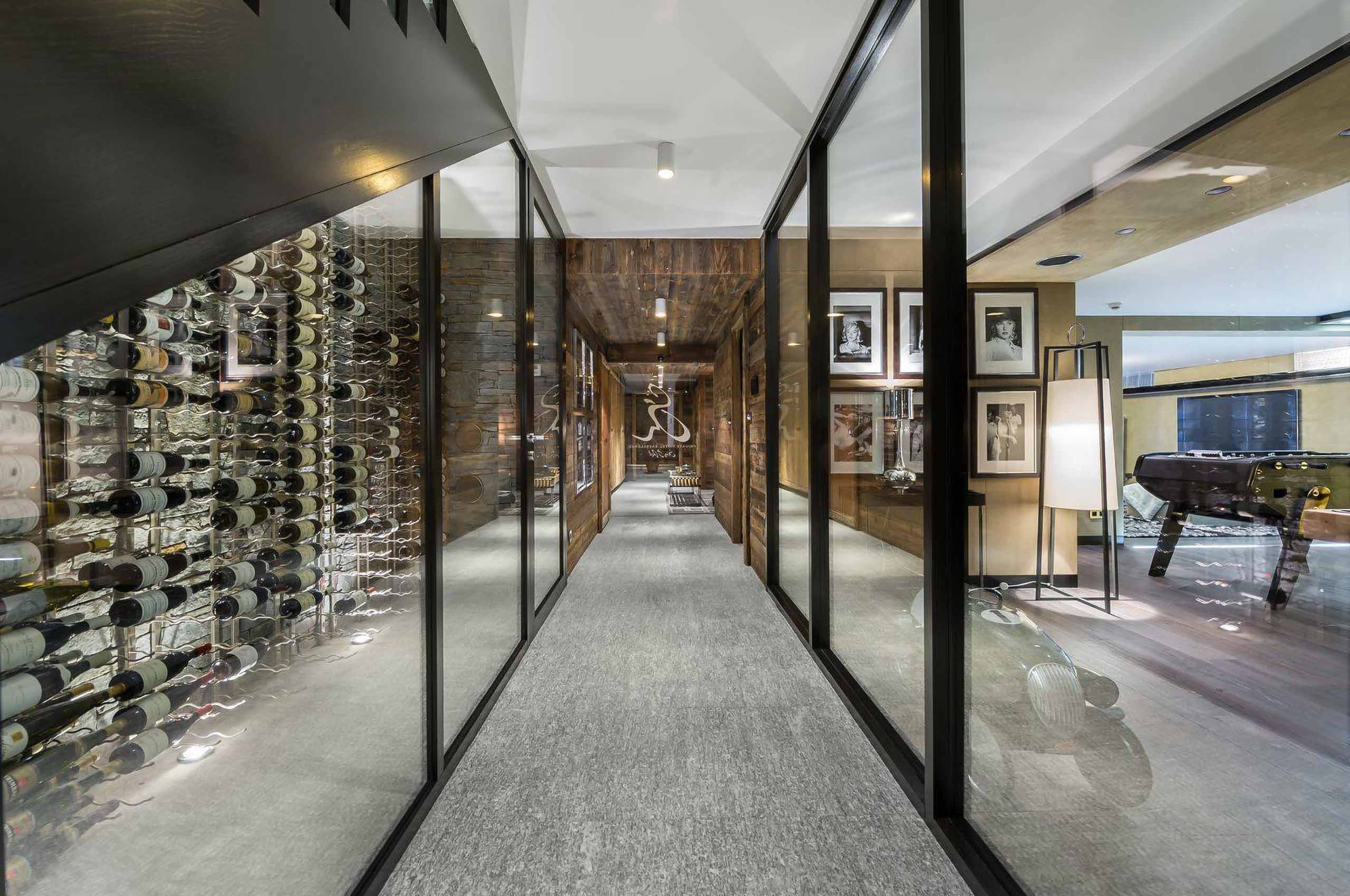 chalet-sabine-winecellar-gamesroom-hallway-elegant-modern-interiordesign-megeve