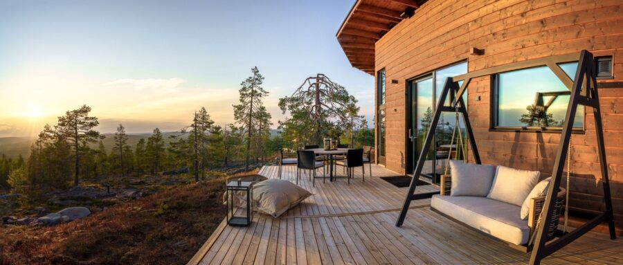 villa-octavia-summer-exterior-decking-luxury-woodland-retreat-lapland
