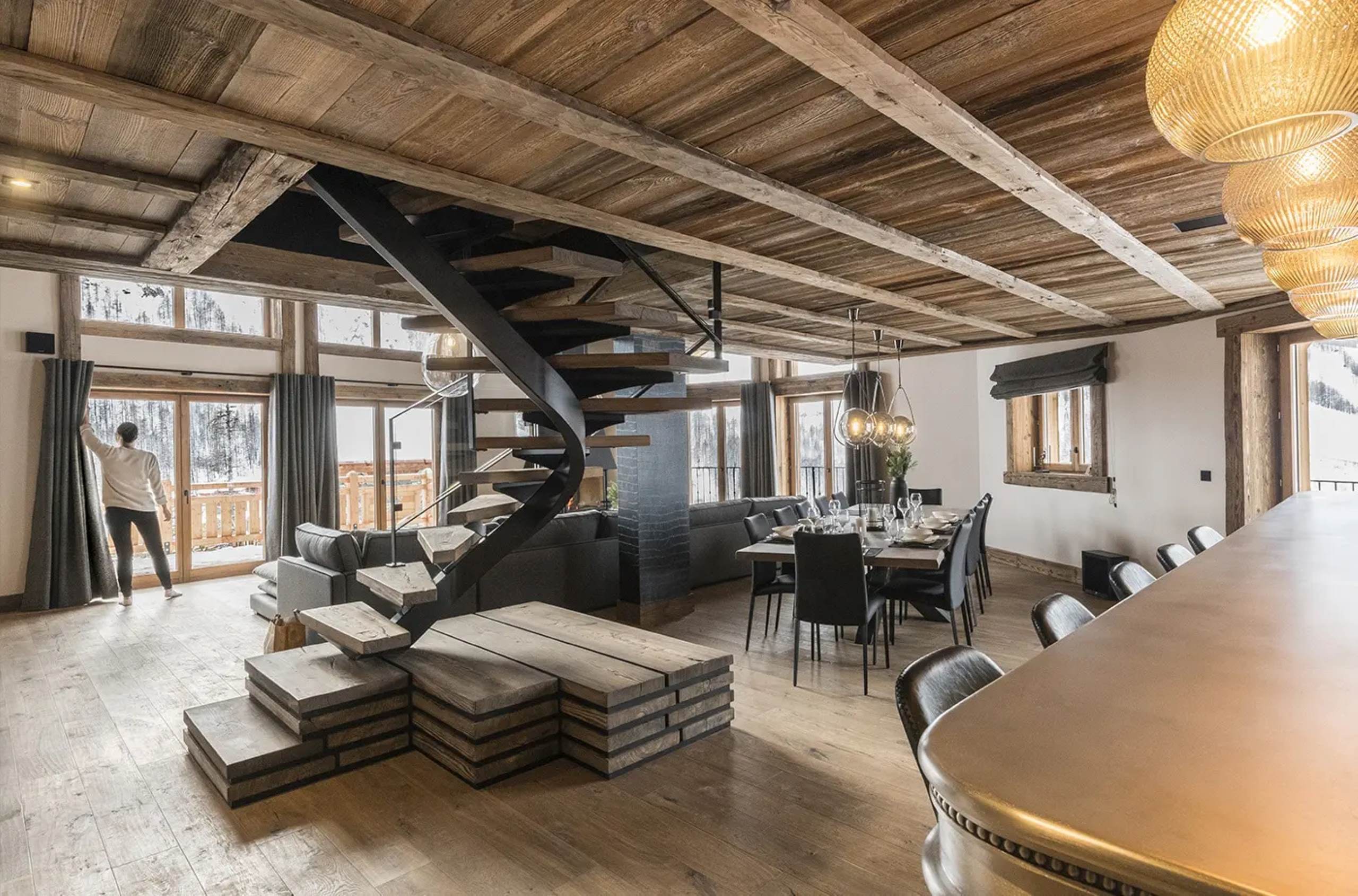 chalet-oralie-living-space-bar-diningroom-openplan-woodland-views-luxury-alpine-modern-interiors-vald'isere