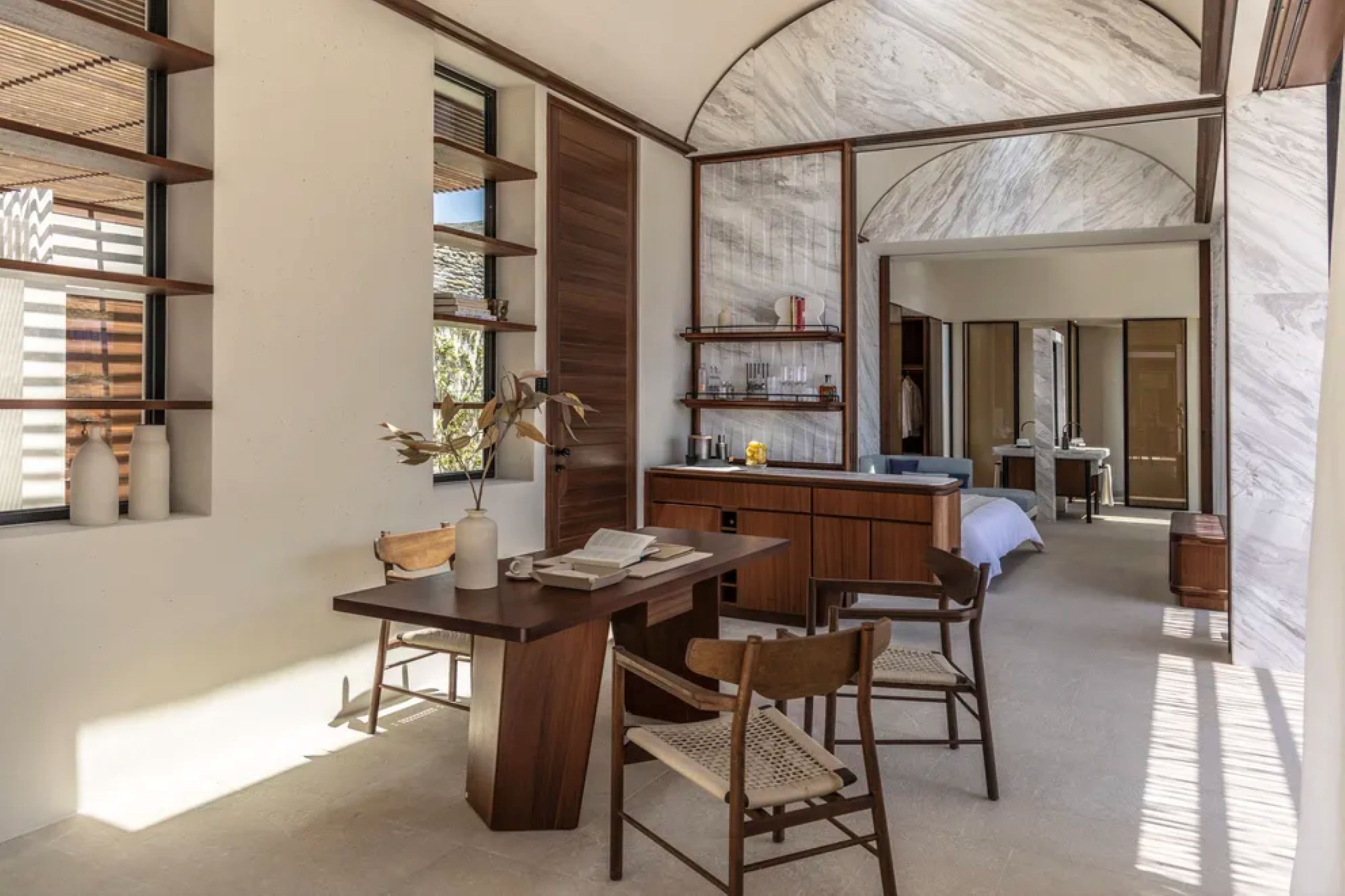 villa-kiki-bedroom-desk-office-sleek-modern-bright-design-luxury-greece