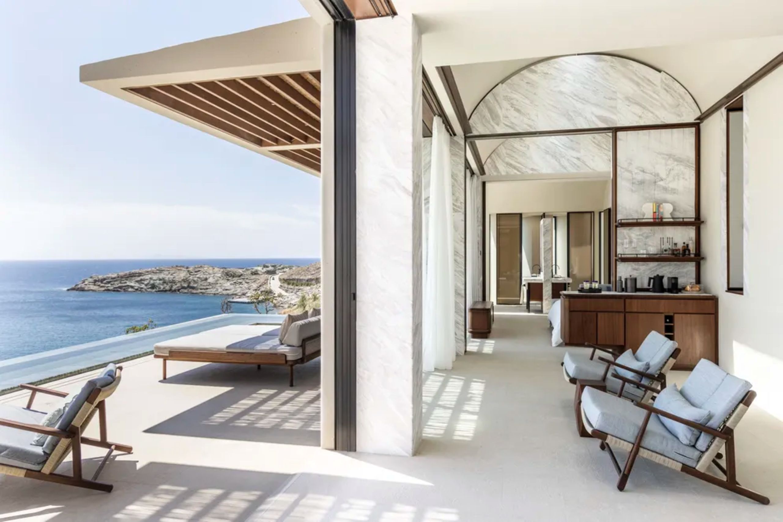 villa-kiki-lounge-openplan-seaview-swimmingpool-stylish-sleek-interiors-greece