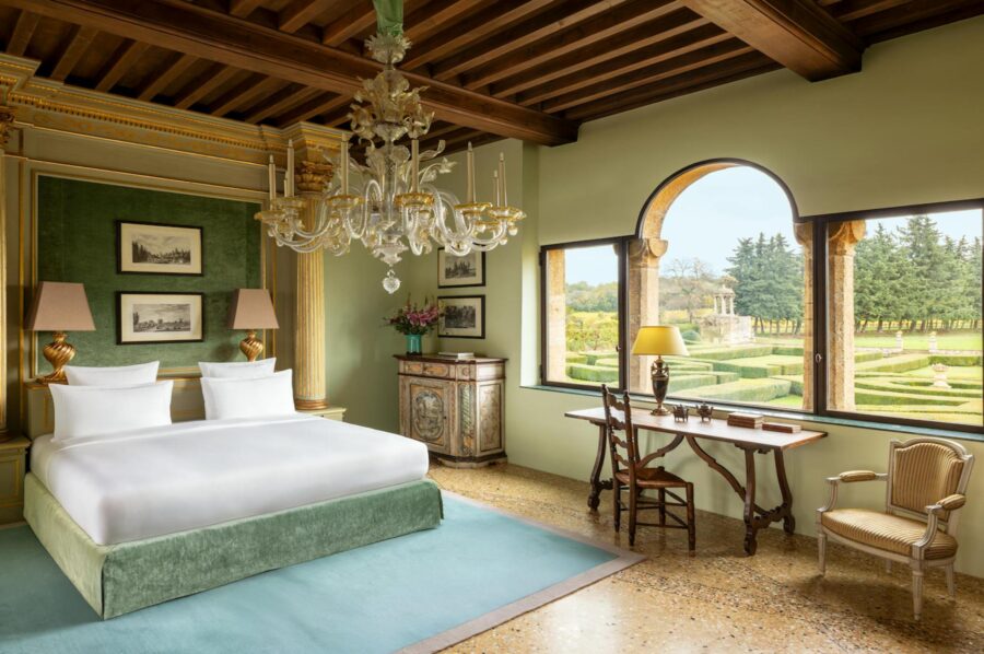 villa-belle-bedroom-elegant-ornate-design-chandelier-garden-views-luxury-provence