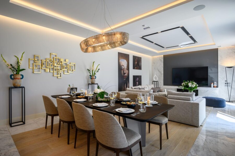 villa-dalida-dining-room-lounge-openplan-living-space-modern-elegant-design-artwork-luxury-crete