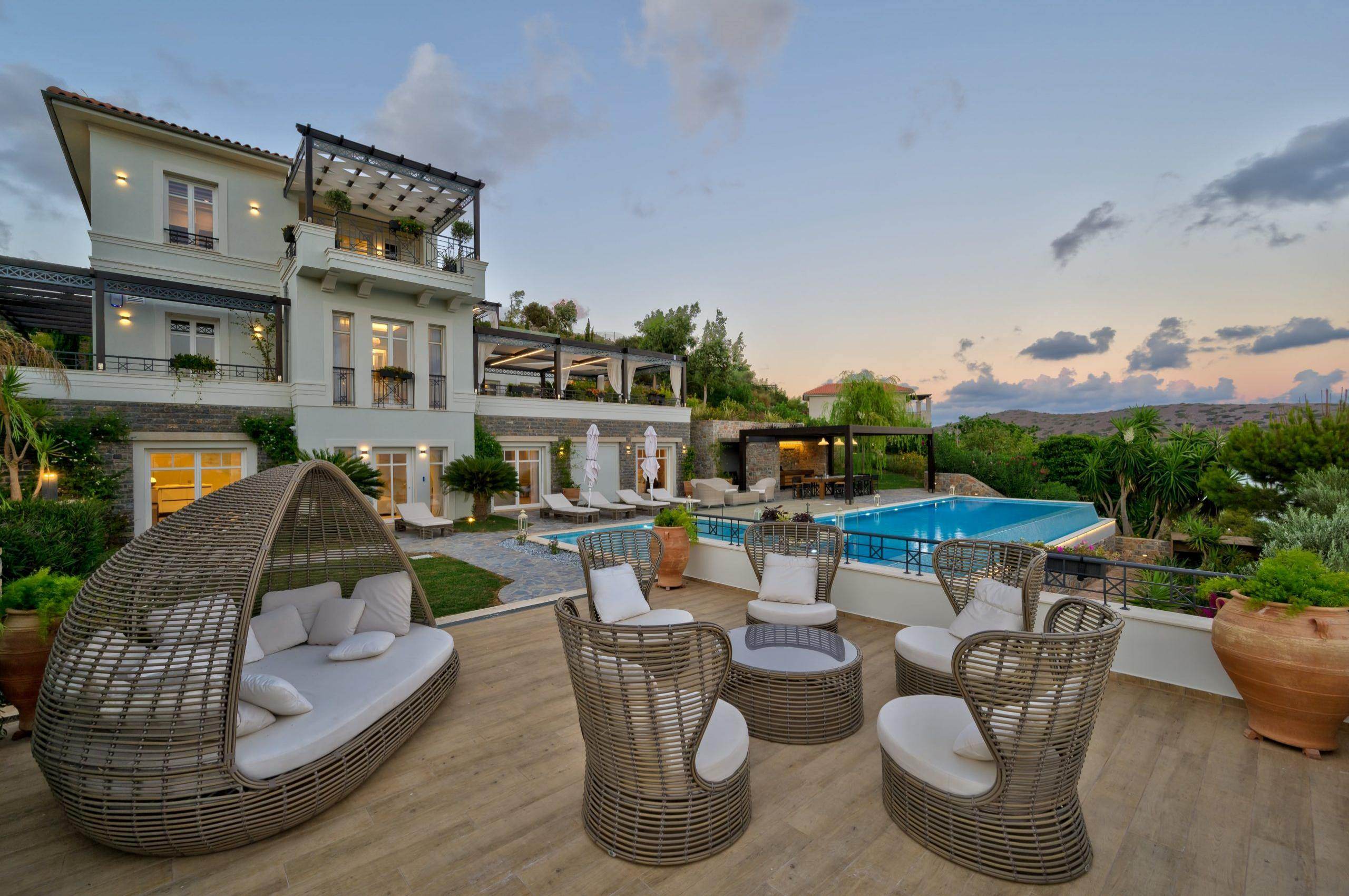 villa-dalida-terrace-sunset-swimming-pool-garden-luxury-rental-retreat-crete