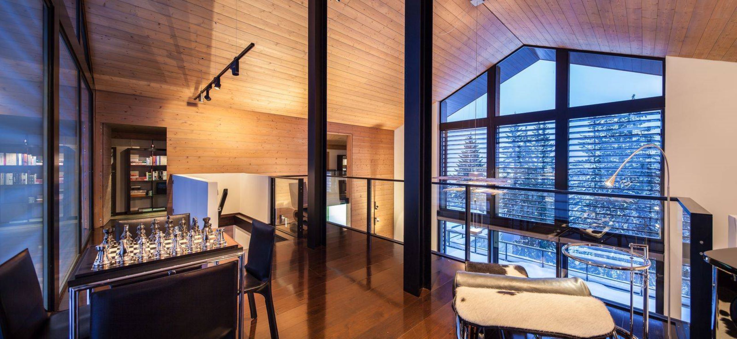 chalet-giselle-mezzanine-games-area-quiet-sleek-luxury-design-courchevel1850