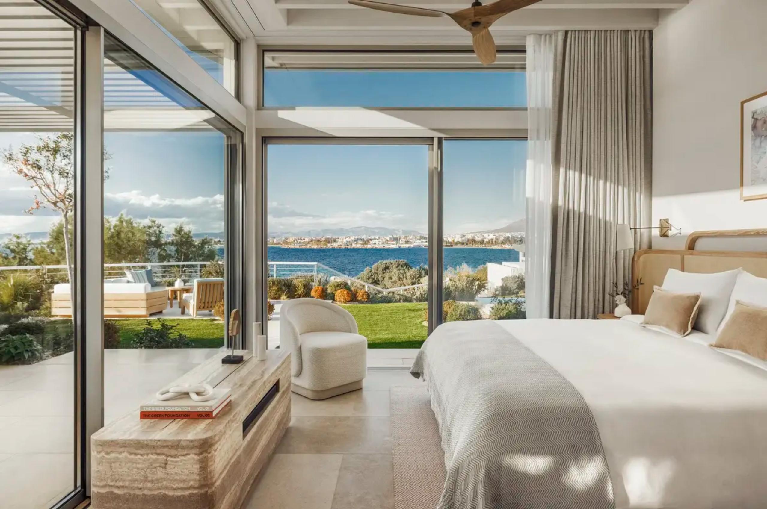 villa-astrid-bedroom-sea-view-garden-access-bright-modern-interior-luxury-athens