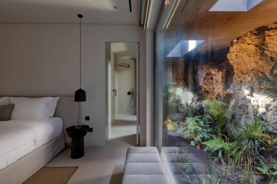 villa-august-bedroom-unique-natural-rock-design-luxury-mykonos