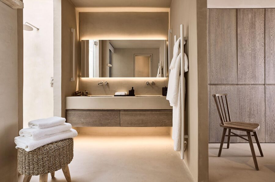 villa-daphne-bathroom-double-sink-sleek-modern-design-luxury-mykonos