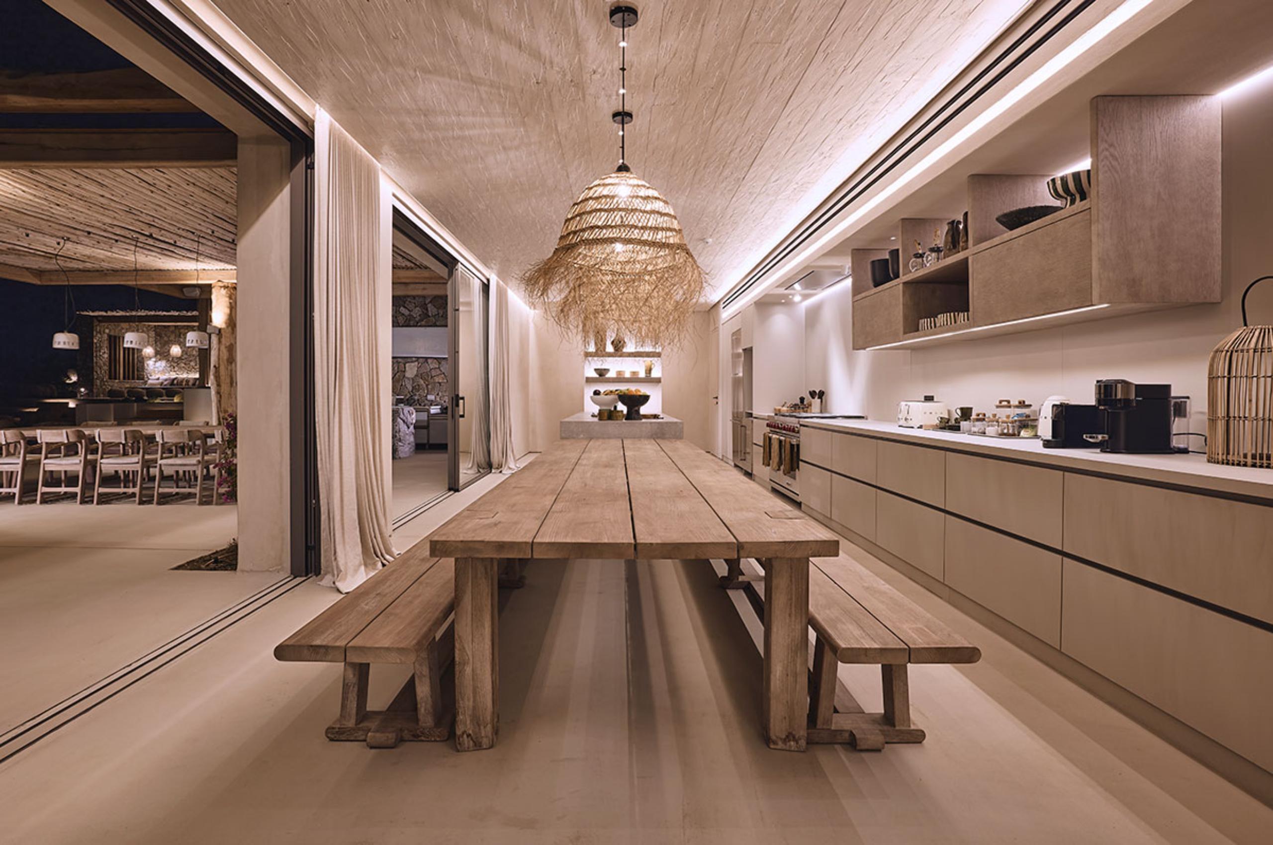 villa-daphne-dining-table-kitchen-modern-sleek-design-openplan-luxury-mykonos