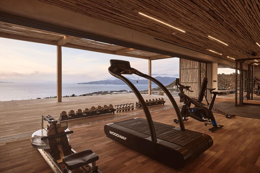 villa-daphne-gym-workout-fitness-wellness-sea-view-luxury-rental-retreat-mykonos