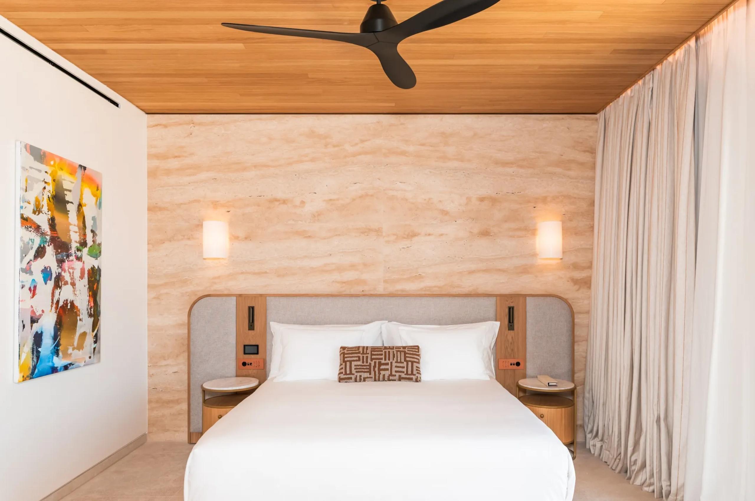 villa-paloma-bedroom-artwork-serene-tranquil-interior-design-luxury-mykonos