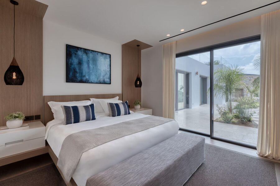 villa-petra-bedroom-serene-tranquil-interior-design-garden-views-luxury-mykonos