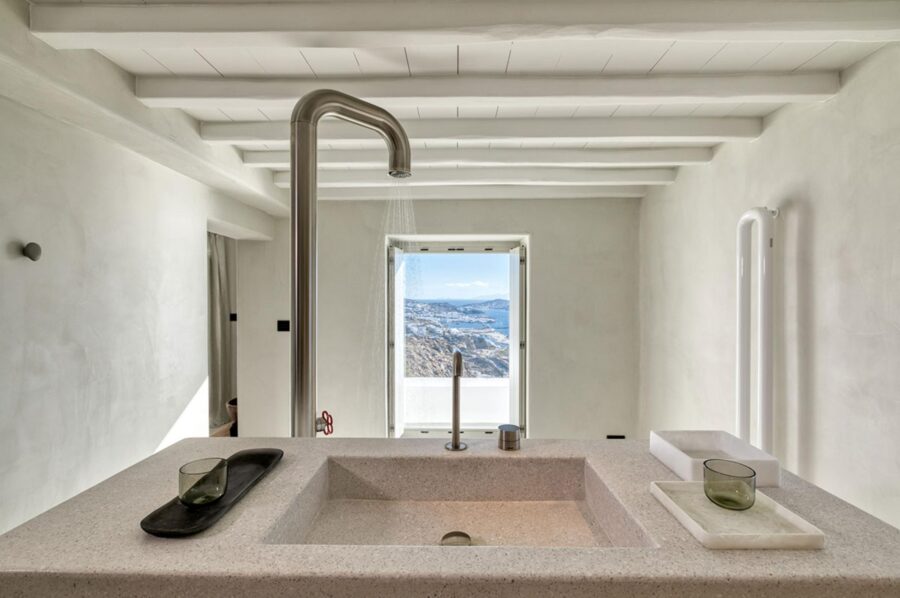 villa-selina-bathroom-sink-picturesque-sea-views-luxury-rental-retreat-mykonos