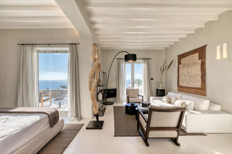 villa-selina-bedroom-living-area-sea-view-spacious-elegant-design-relaxation-luxury-mykonos