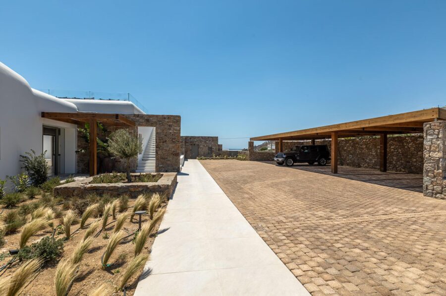 villa-theodora-covered-parking-driveway-private-secure-luxury-mykonos
