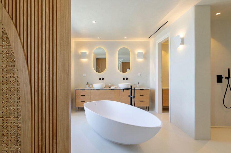 villa-zeta-bathroom-ensuite-bathtub-double-sink-elegant-modern-serene-design-luxury-mykonos