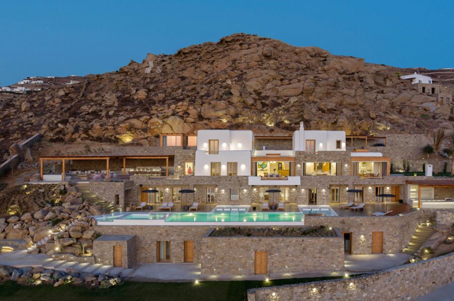 villa-zeta-exterior-hillside-rental-retreat-gardens-swimming-pool-terrace-scenic-sea-views-luxury-retreat-mykonos
