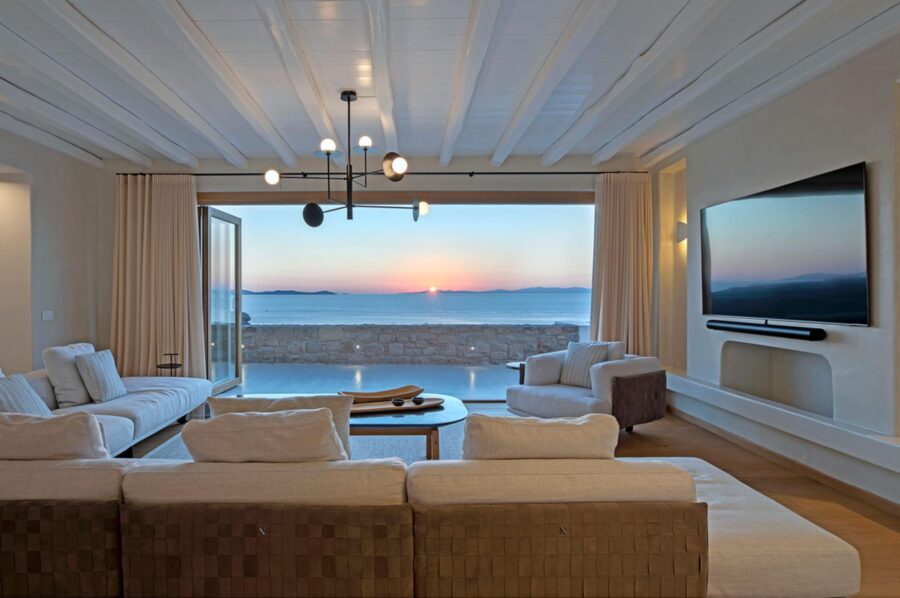 villa-zeta-living-room-tv-serene-tranquil-design-sunset-views-luxury-mykonos
