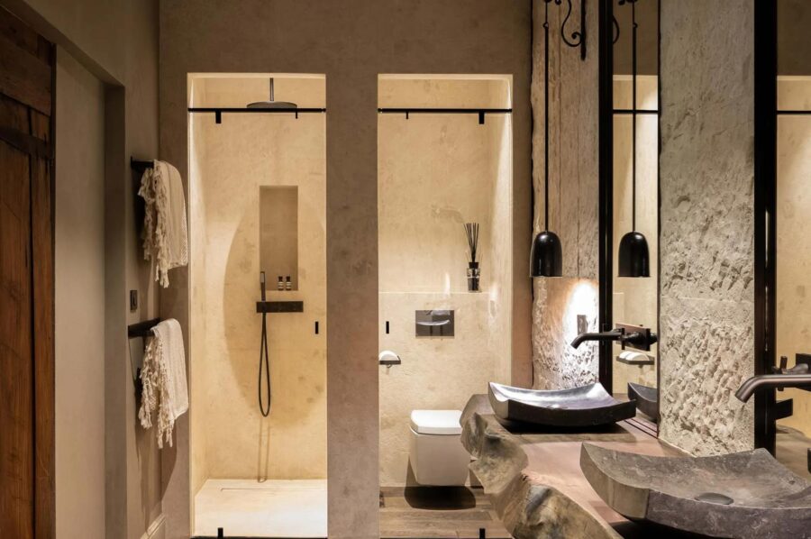 villa-suzanne-bathroom-double-sink-shower-unique-modern-design-luxury-provence