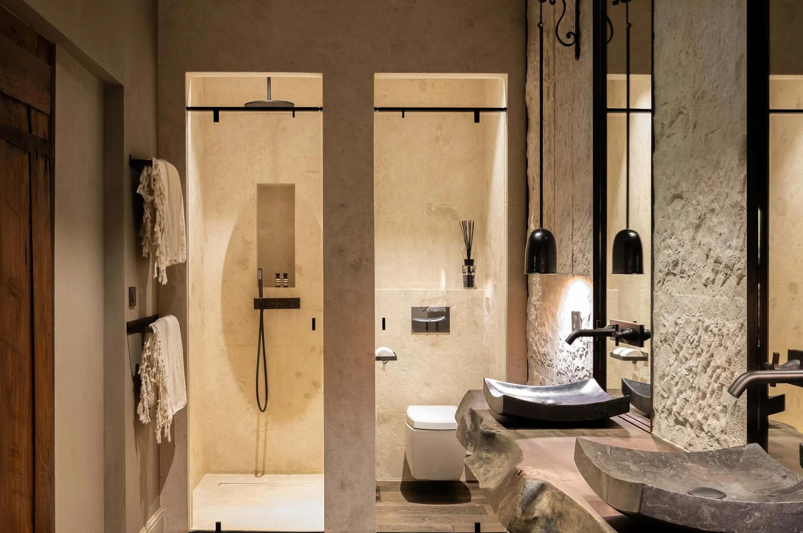 villa-suzanne-bathroom-double-sink-shower-unique-modern-design-luxury-provence