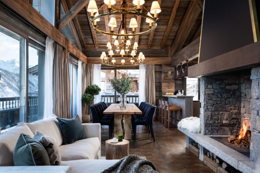 chalet-carmen-living-room-dining-room-fireplace-grand-elegant-design-luxury-courchevel1850