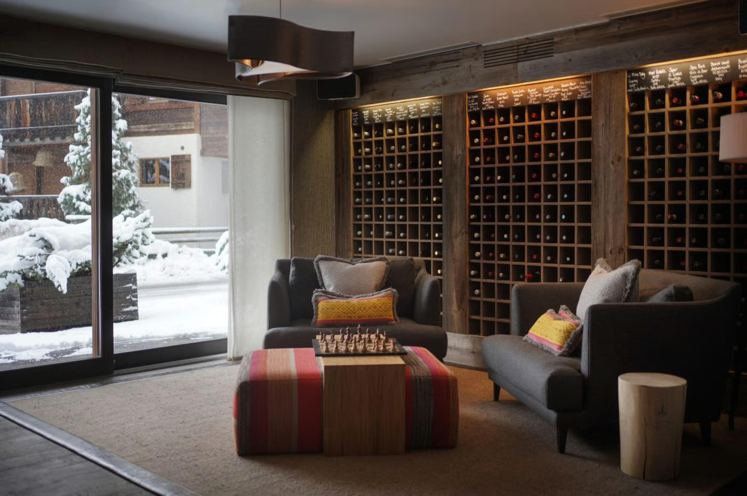chalet-leona-games-area-wine-cellar-luxury-verbier